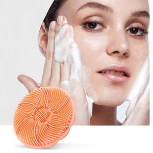 Silicone <b>Face</b> <b>Scrubber</b> for Men & Women, Flower Shaped Facial Cleansing Brush, Manual Pore Cleanser Exfoliating Pad Massage Tool - Product Image 5
