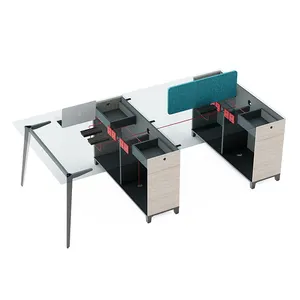 Chine fournisseur nouveau produit modulaire mince ordinateur meuble de bureau 2 personnes poste de travail de bureau