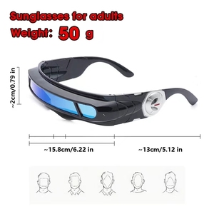 Lunettes de soleil polarisées <span class=keywords><strong>X</strong></span>-<span class=keywords><strong>men</strong></span> Cyclops pour hommes et femmes, lunettes de soleil de créateur en matériau mémoire, protection - Product Image 3