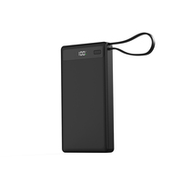 Banco de Energía Portátil Personalizado OEM de 22.5W con Carga Rápida PD, Pantalla LED, 10000mAh, con Cable Tipo C y Lightning