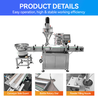 Machine de remplissage automatique à vis sans fin pour poudre protéinée, pâte, coupelles, barquettes, crème glacée et snacks, avec scellage à chaud et capsulage