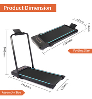 Caminadora Eléctrica Plegable TL2 con Conexión a App Inteligente, Motor DC de 0.88HP, Velocidad de 12km/h, Inclinación de 3 Niveles, Pantalla LED, Compacta, Precio de Fábrica