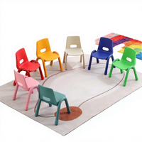 Ensemble de meubles scolaires modernes pour enfants, chaise en plastique colorée pour enfants