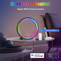 Lampe de table LED RGBIC intelligente pour la décoration du salon et de la chambre à coucher avec commande vocale