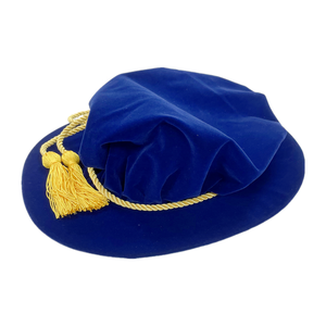 Gorro Académico de Terciopelo Estilo Británico Unisex, Gorro de Graduación de Doctorado con Borla y Cordón - Product Image 5