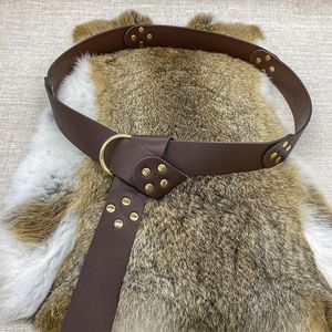 Ceinture de ceinture en cuir artificiel Viking en relief médiéval rétro Renaissance <span class=keywords><strong>chevalier</strong></span> boucles ceinture en cuir ceinture pour adulte - Product Image 5