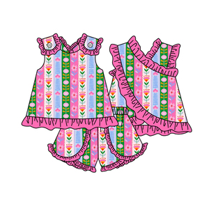 Précommande MOQ 5 Trendyism Boutique Tenues d'été à volants pour filles, Vêtements pour tout-petits en gros, Prix usine, Nouvelle mode pour enfants - Product Image 4