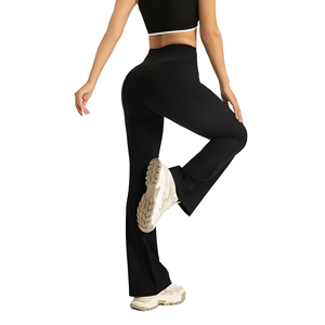 High Waist Yoga <b>Leggings</b> Seamless Fitness <b>Leggings</b> Plus Size Brown Women <b>Gym</b> Sportswear Workout <b>Flare</b> Yoga Pants - Product Image 4