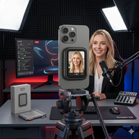 Moniteur miroir universel pour caméra arrière de téléphone pour diffusion en direct, écran miroir portable HD pour vlog avec télécommande
