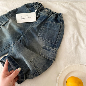 <span class=keywords><strong>Pantaloni</strong></span> in Denim Casual per Bambini, Primavera 2026, Nuovi Jeans Tinta Unita con Tasche per Ragazzi, <span class=keywords><strong>Pantaloni</strong></span> <span class=keywords><strong>Cargo</strong></span> Dritti in Cotone per Neonati - Product Image 5