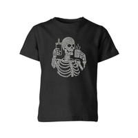 Transferts thermiques personnalisés en strass pour t-shirts, motifs de crânes