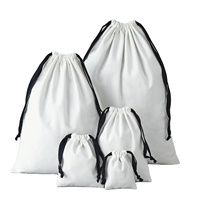Sac à cordon en coton recyclable personnalisé en Chine pour la protection contre la poussière des chaussettes et des chaussures de luxe