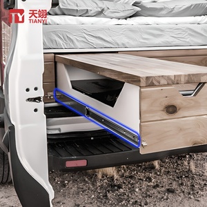 Modern Heavy Duty 20kg Max Load Furniture Hardware 3 Fold Full Extension Ball Bearing <b>Drawer</b> <b>Slide</b> Rails for Kitchen Outdoor Use - Product Image 3