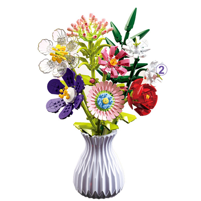 Flowers Building Block Series Zuanma: Creative DIY Fun for Kids