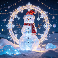 Lanterne de Noël Bonhomme de Neige LED Extérieure Étanche IP65 pour Noël - Grande Vente