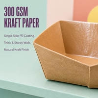 Barquettes pour friandises pour animaux, barquettes en papier kraft en forme de bateau pour la vente et la dégustation d'aliments pour animaux, petites tailles résistantes à l'huile, jetables et faciles à servir