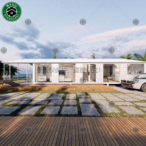 Maison conteneur blanche extensible, préfabriquée, pliable et modulaire, avec de grandes fenêtres en verre pour un espace de vie lumineux - Product Image 4