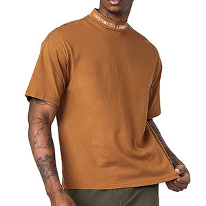 T-shirts Streetwear Homme 100% Coton à Épaules Tombantes, Col Rond, Coupe Oversize, Unis, Vente en Gros pour Fabricants - Product Image 3