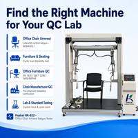 Testeur de durabilité des accoudoirs de chaise de bureau HK-822, machine de test de fatigue et de pression statique à commande PLC pour laboratoire