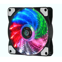 Ventilateur de refroidissement pour boîtier PC de 12 cm (120 mm) avec éclairage coloré pour châssis d'ordinateur de jeu, connecteur PWM 3 broches, 4 broches, 2510, prise de type D 4 broches
