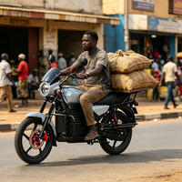 Roywell Africa Electric Motorcycle 2000 Cycles LFP Battery 3.5kW Power Mid Motor Heavy Duty Passenger Cargo 260kg Load 85km/h