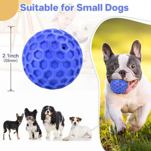 Professional Classic Indestructible Rubber <strong>Tennis</strong> <strong>Ball</strong> <strong>Toy</strong> for <strong>Dogs</strong>-Interactive Squeak Bite Chewing Anxiety Relief Blue/Orange - Product Image 3