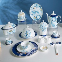 PITO Horeca Série haut de gamme Assiettes à bord doré en relief Porcelaine de Chine Vaisselle en céramique personnalisée pour banquet de mariage pour l'exportation