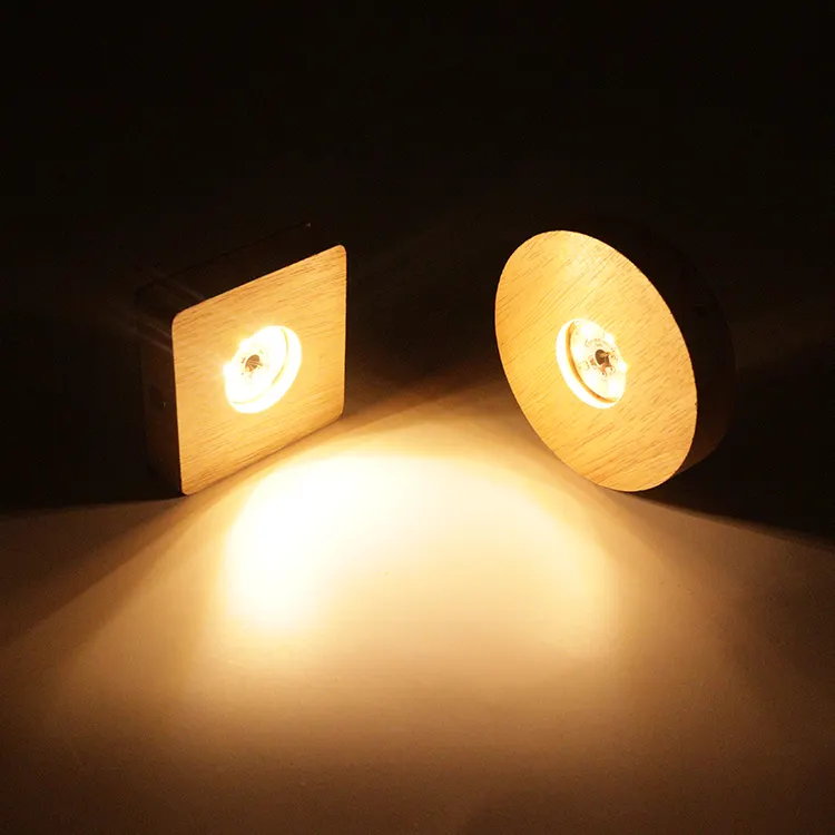 Charging touch control 12 Luminous LED Wood Lamp Base Warm White Conversion USB led wooden night lighted base Night Light