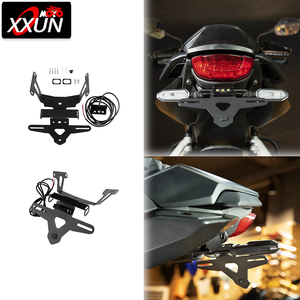 Cadre de plaque d'immatriculation court de moto XXUN avec lampe pour <span class=keywords><strong>Honda</strong></span> <span class=keywords><strong>CB650R</strong></span> CBR650R 2021 2022 <span class=keywords><strong>2023</strong></span> 2024 - Product Image 1