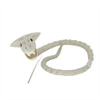 Ornement squelette de cobra en plastique, figurine animale pour Halloween, décoration de jardin et de fête à thème, vente en gros