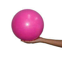 Ballon de Pilates et de Yoga en PVC Blanc Lait, Diamètre 20-25cm, Conception Anti-Éclatement, Accessoires d'Exercice de Gym