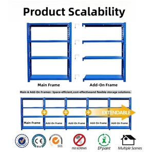 Estanterías de Almacenamiento Personalizadas de Fábrica, Estanterías de Exhibición de Metal para Taller - Product Image 6
