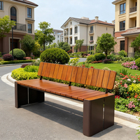 Banc de patio moderne en acier inoxydable durable et écologique pour hôtels, parcs, jardins, terrasses, écoles