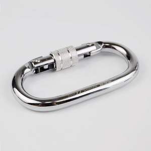 Mosquetón de <span class=keywords><strong>Escalada</strong></span> de Alta Resistencia UIAA 25KN, Gancho de Bloqueo en D de Aluminio para <span class=keywords><strong>Escalada</strong></span> en Roca, Rappel, Rescate - Product Image 4