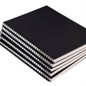 Carnet personnalisé en cuir rigide avec reliure spirale thermique PP dépolie, motif quadrillé, étanche, taille sur mesure, vente en gros, Chine - Product Image 1