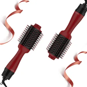 SK-138 1000w taşınabilir bir adım Volumizer saç kurutma makinesi fırçası saç düzleştirici ve kıvırma tarak fön makinesi tarak