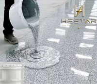 Peinture époxy auto-nivelante effet marbre, résistante à l'usure, durable, peinture époxy PU, application de peinture au sable coloré, revêtement liquide