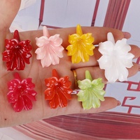 Nouvelles perles multicolores en poudre de coquillage pressée 3D en forme de fleur de lys trompette à trou droit, accessoires de bijoux hawaïens DIY pour boucles d'oreilles et colliers