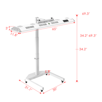 Lit de luminothérapie infrarouge à commande vocale, LED rouge 660nm 850nm, panneau de luminothérapie à 7 ondes pour le traitement de la beauté de la peau