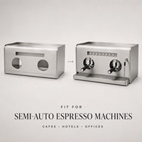 Boîtier métallique personnalisé pour machine à expresso, finition satinée pour boîtier à deux groupes, logo et couleur personnalisés, pièces semi-automatiques OEM ODM
