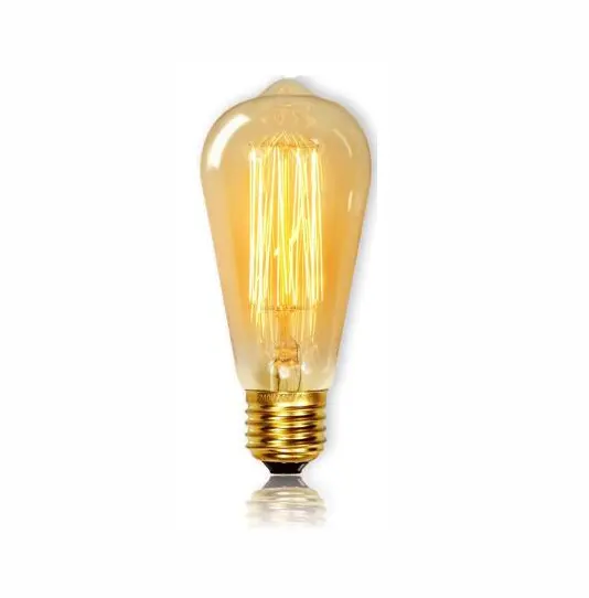 Luz de filamento LED de 7W con portalámparas E27, luz de vidrio para el hogar con Ángulo de haz de 300 grados