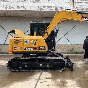 Excavadora de cadenas SANY SY75C usada de 7 toneladas con cucharón de 0.28m³ y motor japonés para construcción - Product Image 4