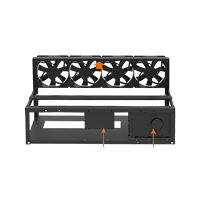 Tilta-boîtier d'air ouvert en acier, cadre pour ordinateur, GPU PC 8, support de plate-forme pour cadre de montage 8 gpu