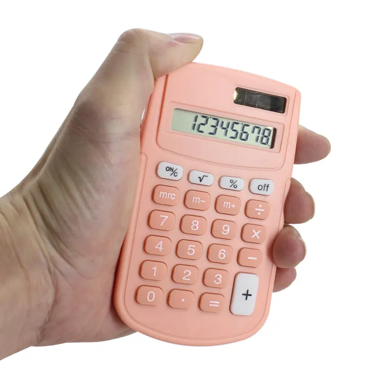 ミニ電子電卓機事務用品用8桁学生プロフェッショナルソーラースモールポケット電卓