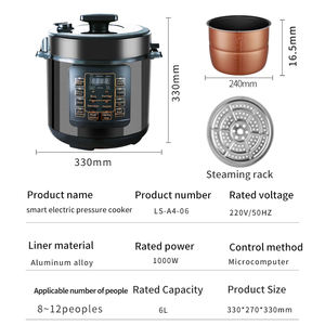 Cocotte Minute Électrique Familiale Neuf de 6L avec Cuve Antiadhésive, Haute Qualité, en Stock, Vente Directe Usine - Product Image 5