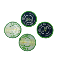 Patchs tissés personnalisés pour vêtements Sac en tissu à bordure ronde en tissu avec formes de fleurs en forme de cœur en tissu pour chapeau