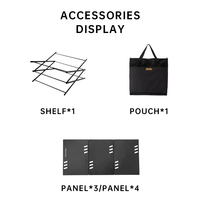 Étagère de rangement suspendue pliable à 3 niveaux pour le camping en plein air, personnalisable, portable, imperméable, en aluminium, multifonctionnelle