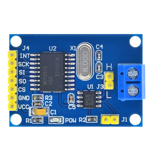 โมดูล CAN Bus MCP2515 ตัวรับสัญญาณ TJA1050 ตัวอย่างโค้ดโปรโตคอล SPI สำหรับ 51 MCU รถยนต์ หุ่นยนต์ IoT เซ็นเซอร์ เครือข่าย STEM Maker อุปกรณ์สำคัญ - Product Image 1