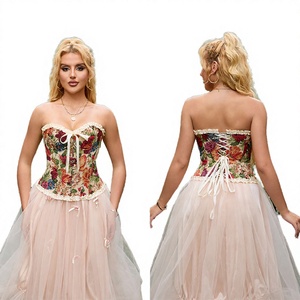 Robe gainante corset à imprimé floral avec jupe en tulle pour femme, amincissante à la taille, respirante, pour usage quotidien - Product Image 3