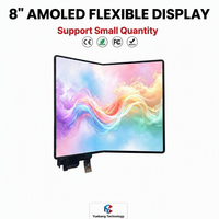 Panel Layar OLED Fleksibel AMOLED 8-inci 2496*2224, Papan Panel LCD LTPS dengan Sentuhan Terintegrasi, Modul Elektronik yang Dapat Dibengkokkan dan Dilipat